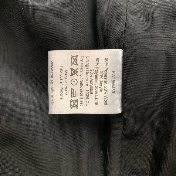 MAISON KITSUNE Size 4 Blue Gingham Polyester Blend Sleeveless Dress - Picture 5 of 6